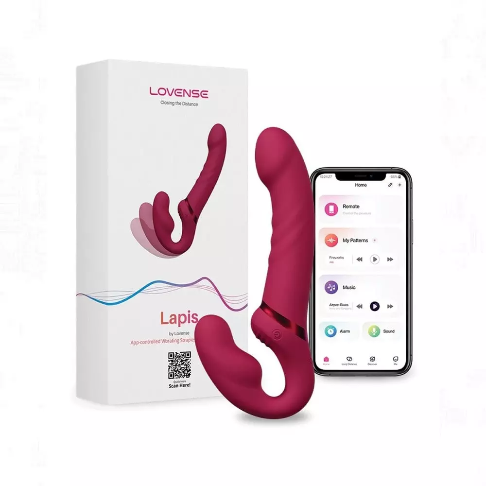 Lovense Lapis App-Controlled Vibrating Strapless Strap-On Dildo